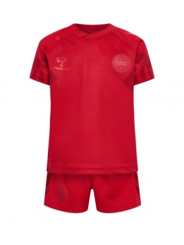Danmark Replika Hemmakläder Barn VM 2022 Kortärmad (+ byxor)